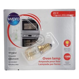 Lampa  240 V 25 W E14  Whirlpool 484000008842 dla Piec, Lodówka, Mikrofalówka + piec konwekcyjno-parowy + kuchenka mikrofalowa, Piekarnik, Gas - Gasherd Gasbackofen Gaskochfeld + Kombigeraet, Kombigerät Mikrowelle Dunstabzug